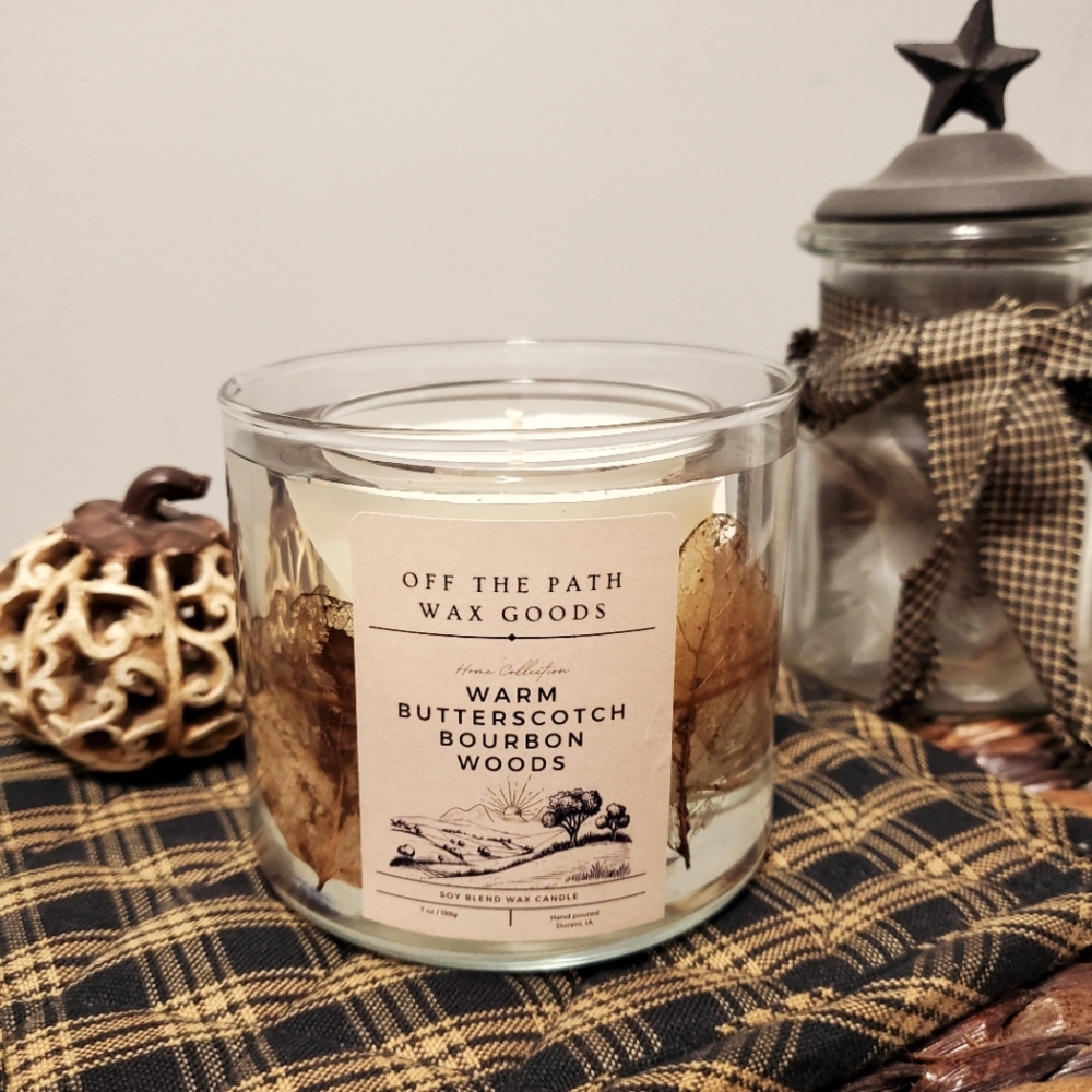 Warm Butterscotch Bourbon Woods Candle